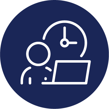Icon depicting flexible working